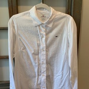 Vineyard Vines White Button Down size 8